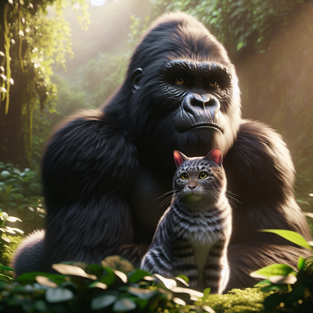 all-ball-le-chat-adopte-par-koko-le-gorille